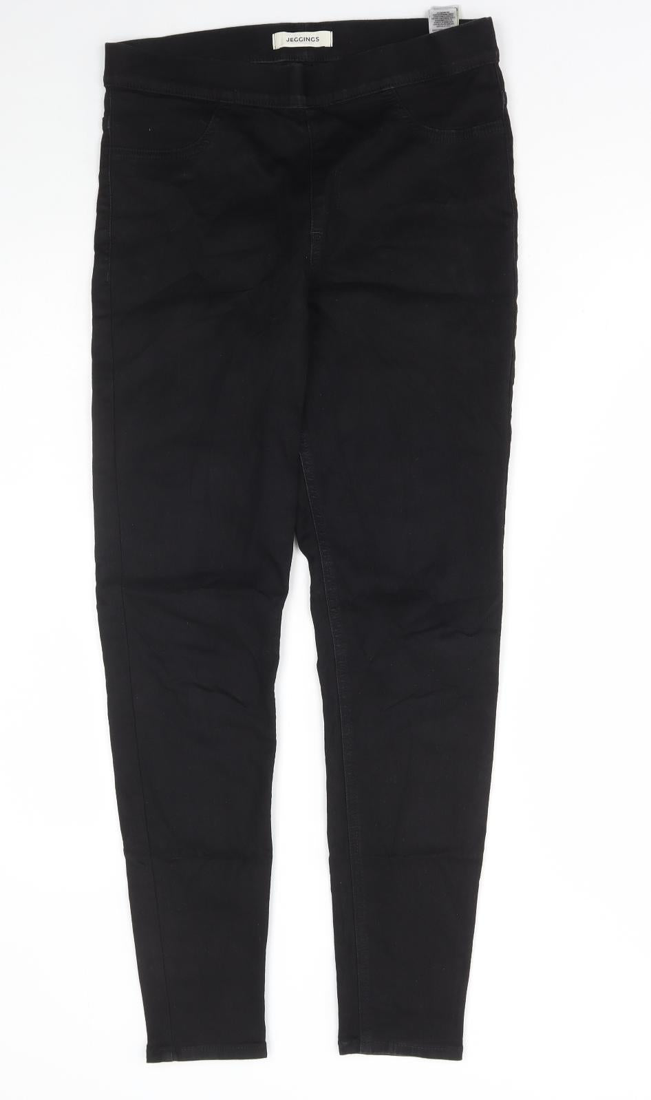 Marks and Spencer Womens Blue Cotton Jegging Jeans Size 12 L28 in Regular Button