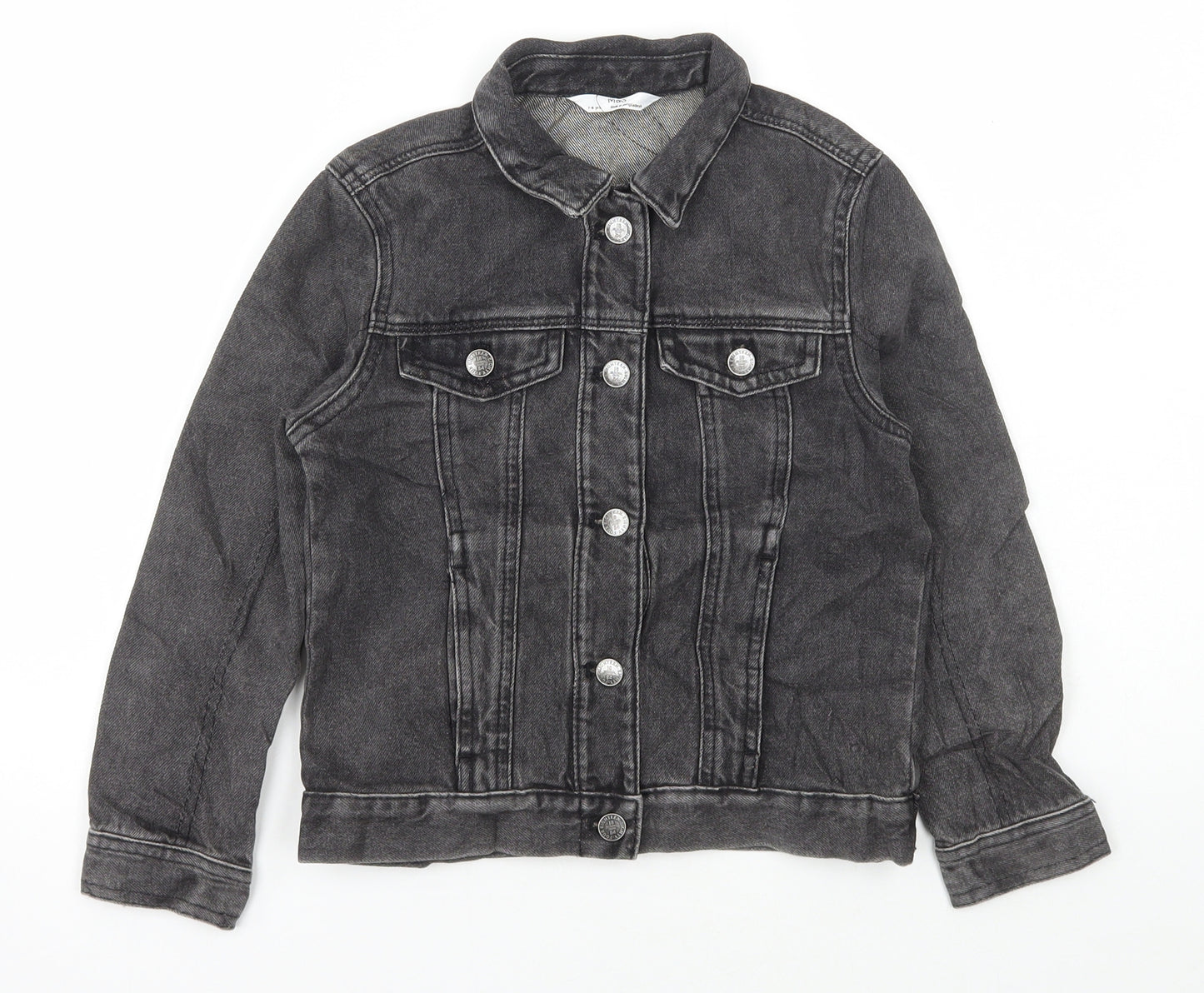 Marks and Spencer Girls Grey Jacket Size 7-8 Years Button