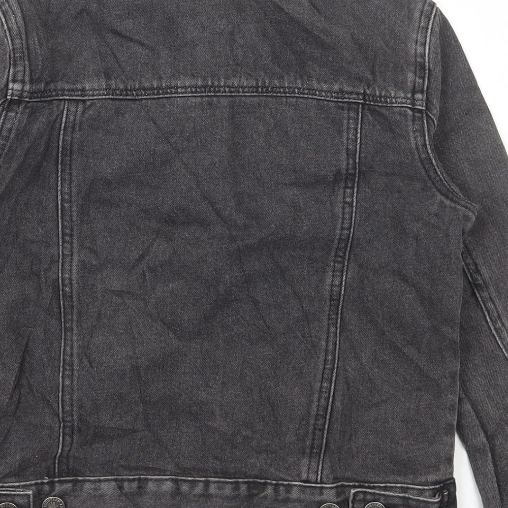 Marks and Spencer Girls Grey Jacket Size 7-8 Years Button