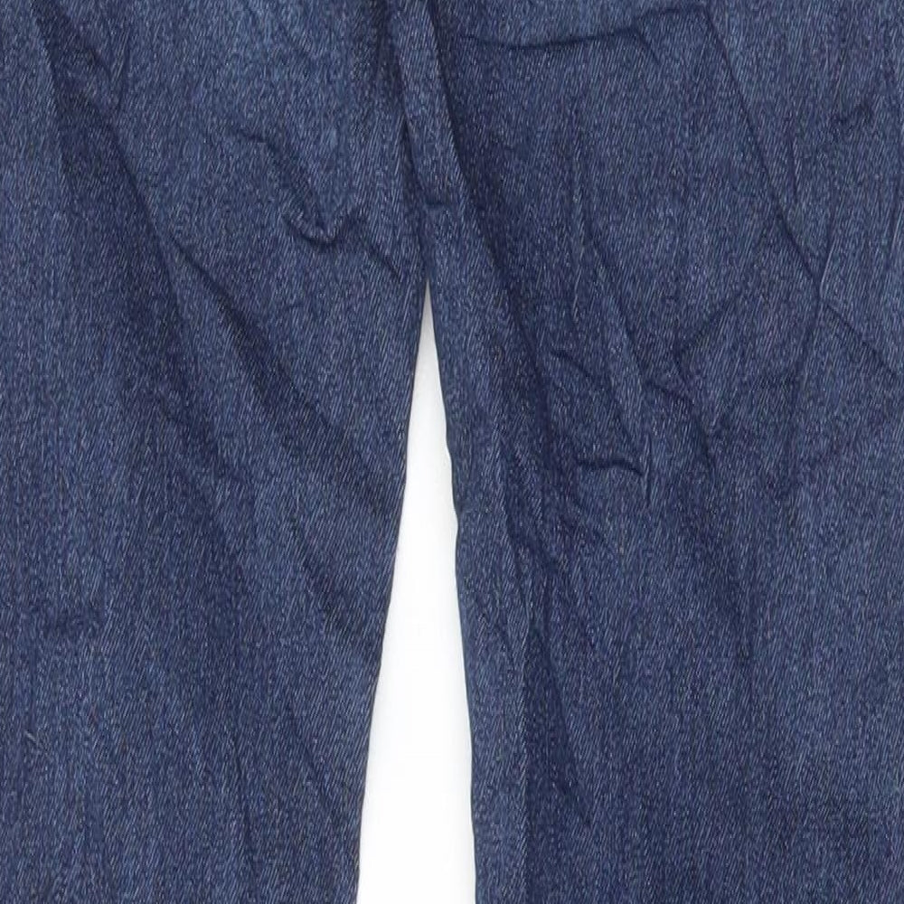 Marks and Spencer Womens Blue Cotton Skinny Jeans Size 4 L31 in Regular Button