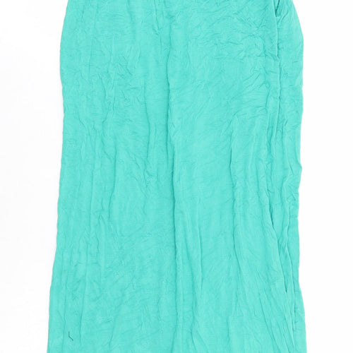 Geri by NEXT Womens Green Viscose Maxi Size 8 V-Neck Pullover