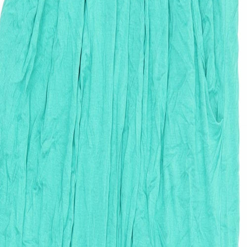 Geri by NEXT Womens Green Viscose Maxi Size 8 V-Neck Pullover