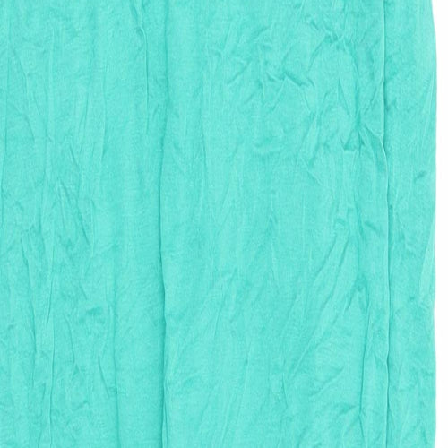Geri by NEXT Womens Green Viscose Maxi Size 8 V-Neck Pullover
