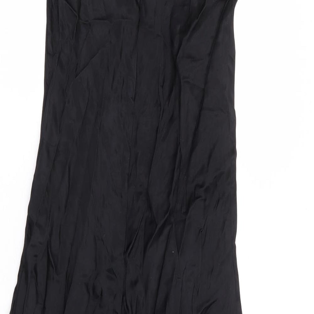 Zara Womens Black Viscose Tank Dress Size S Scoop Neck Pullover