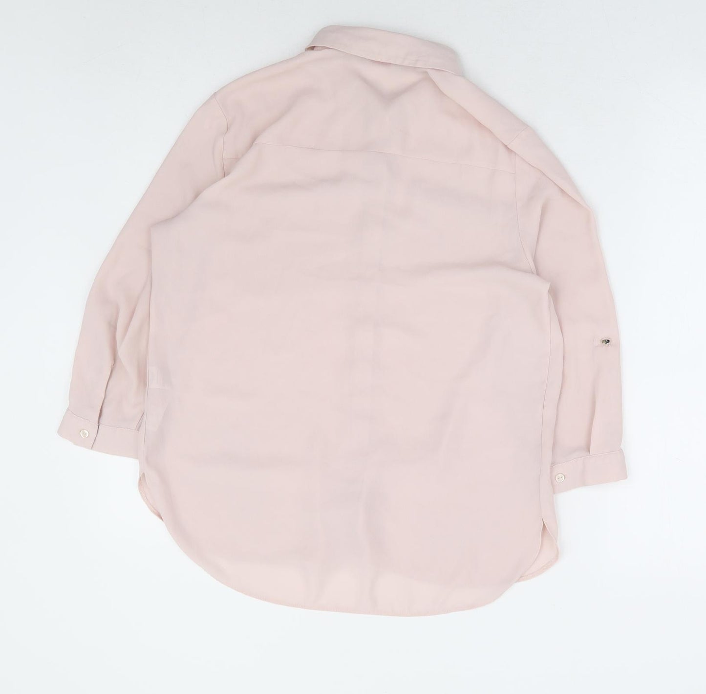 Dorothy Perkins Womens Pink Polyester Basic Button-Up Size 8 Collared