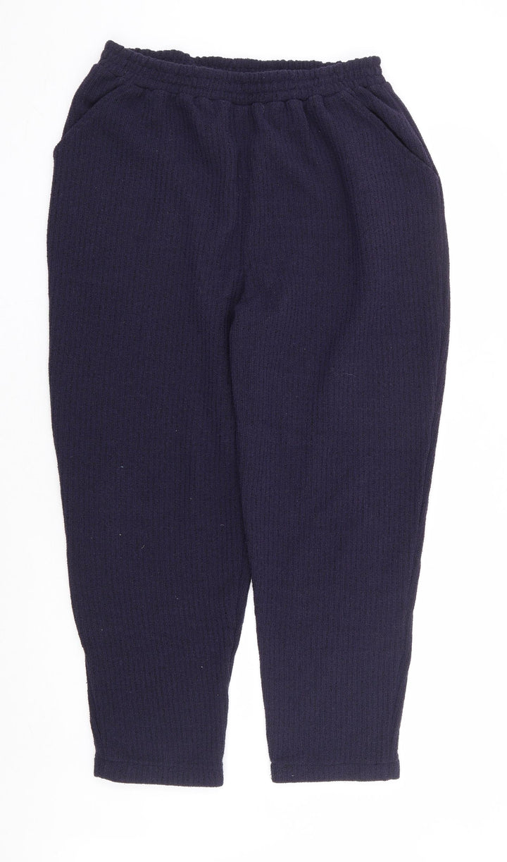 Berkertex Womens Blue Polyester Sweatpants Trousers Size 14 L26 in Regular