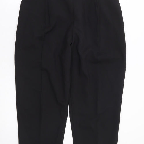 Preworn Womens Black Polyester Trousers Size 22 L26 in Regular - Short Length