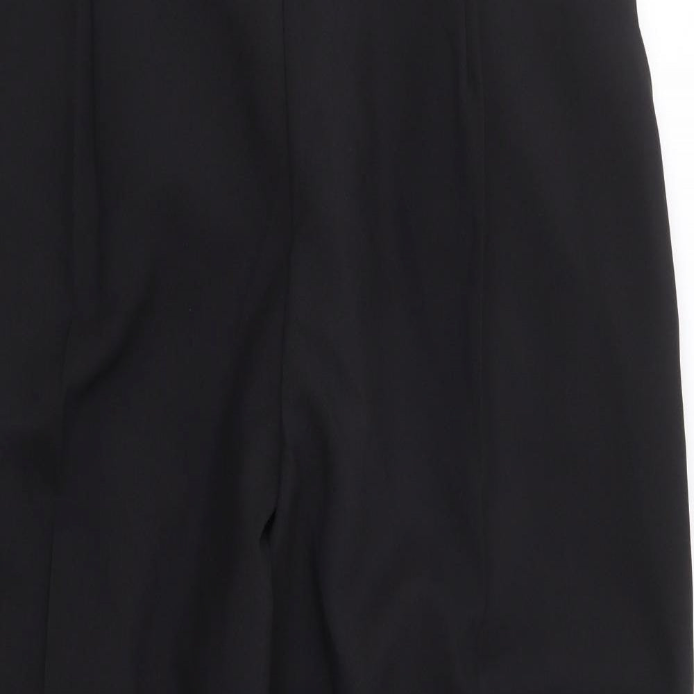 Preworn Womens Black Polyester Trousers Size 22 L26 in Regular - Short Length