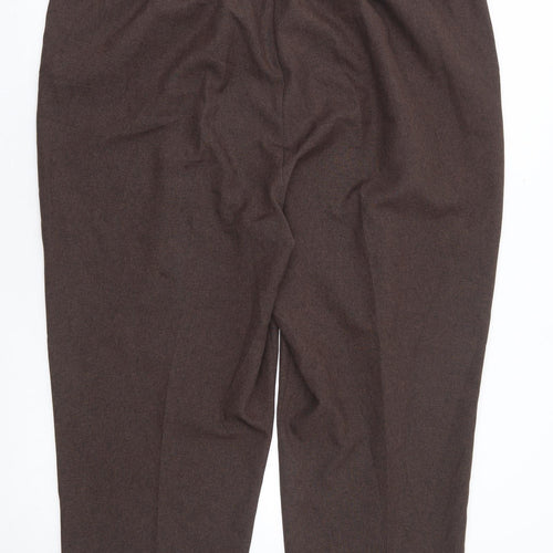 Bonmarché Womens Brown Polyester Trousers Size 22 L25 in Regular - Short Length