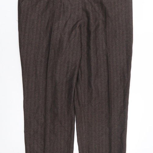 Preworn Womens Brown Polyester Trousers Size 36 in L27 in Regular