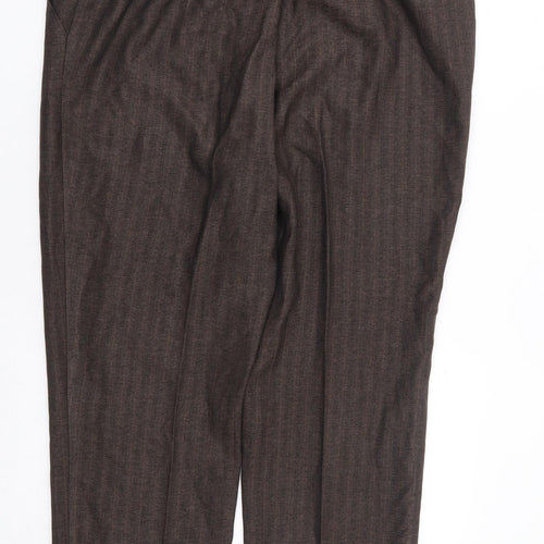 Preworn Womens Brown Polyester Trousers Size 36 in L27 in Regular