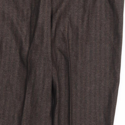 Preworn Womens Brown Polyester Trousers Size 36 in L27 in Regular