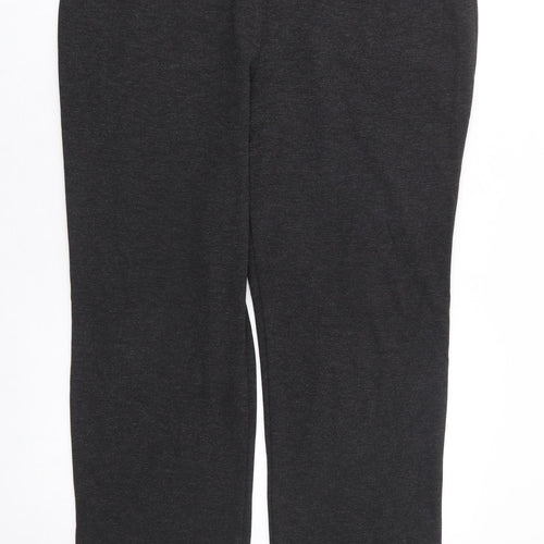 Marks and Spencer Womens Grey Polyester Trousers Size 36 in L29 in Regular