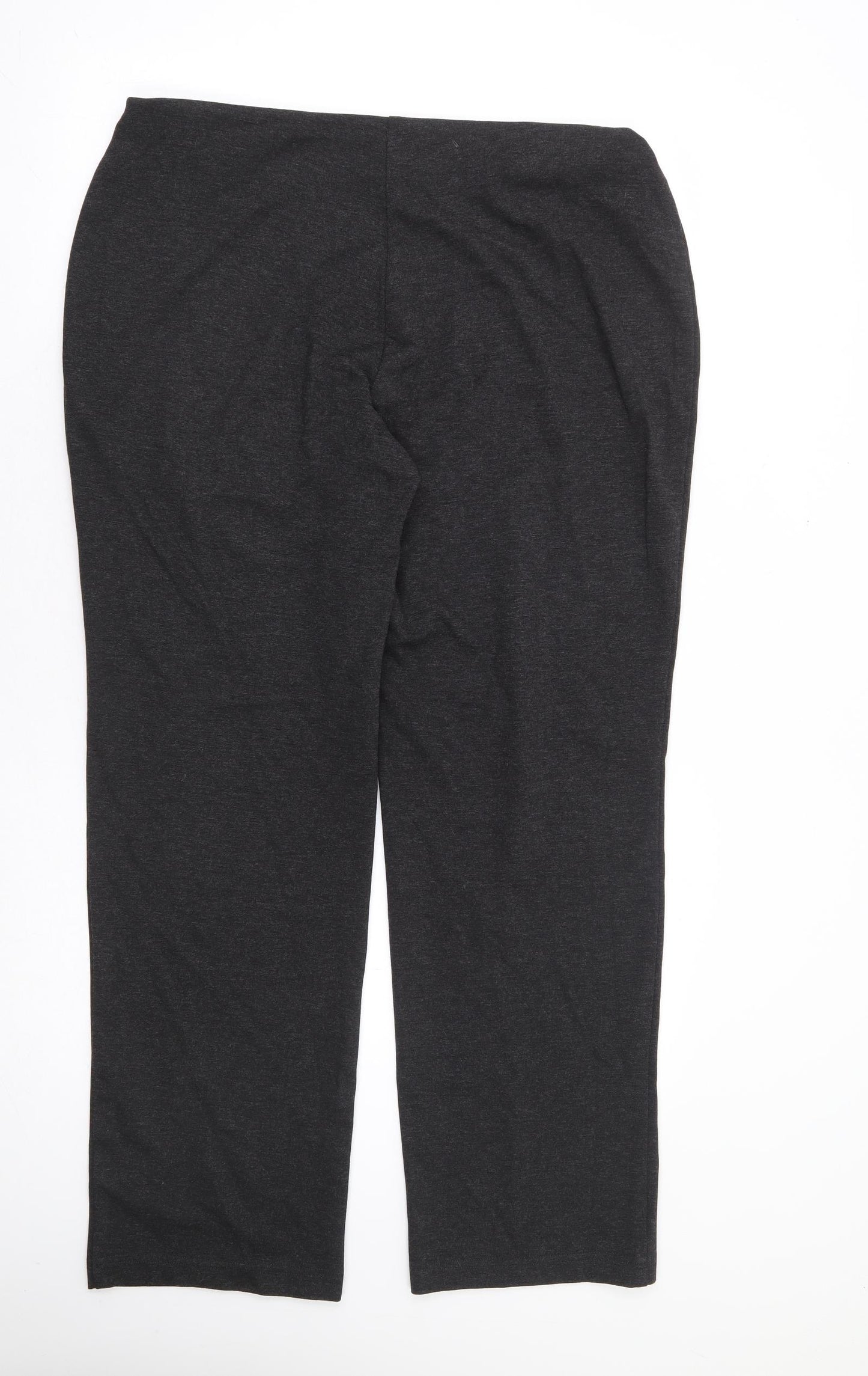 Marks and Spencer Womens Grey Polyester Trousers Size 36 in L29 in Regular