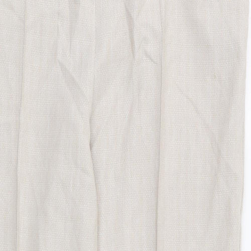 Marks and Spencer Womens Beige Polyester Trousers Size 18 L27 in Regular - Short Length