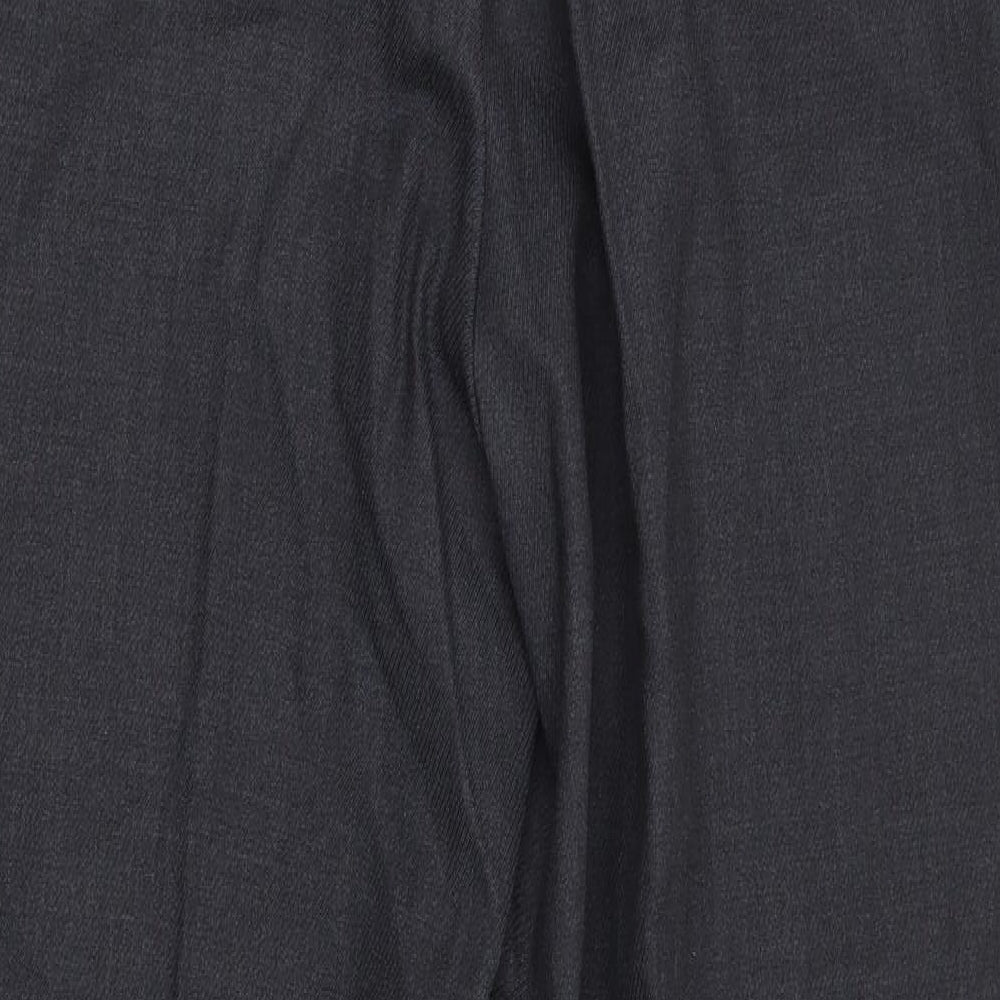Austin Reed Mens Grey Wool Trousers Size 36 in L29 in Regular Zip - Short Length