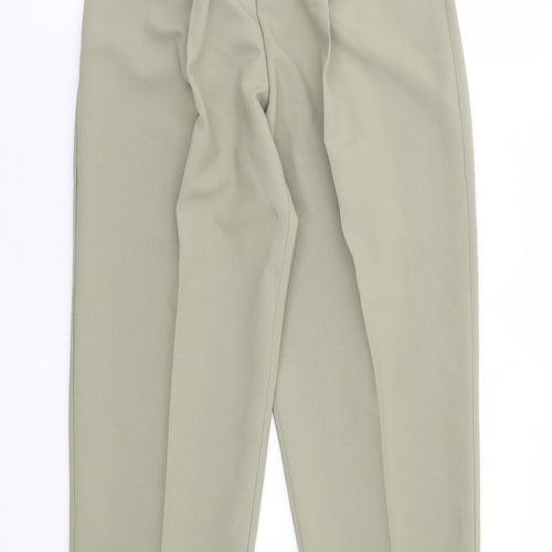Preworn Womens Green Polyester Trousers Size 24 in L29 in Regular