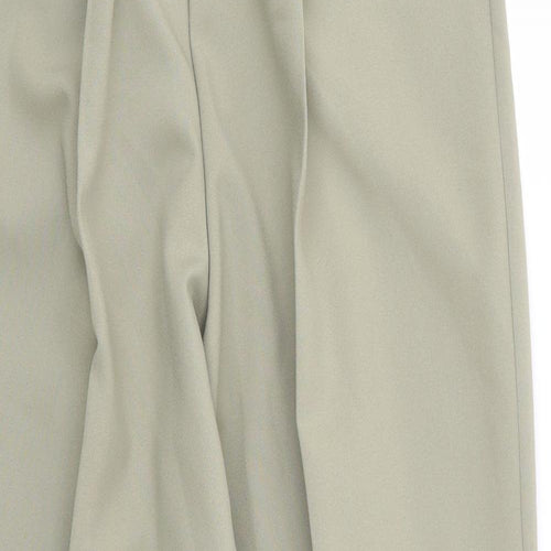 Preworn Womens Green Polyester Trousers Size 24 in L29 in Regular