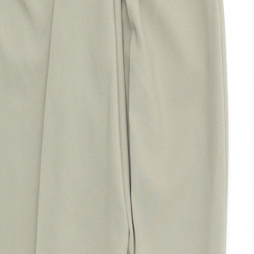 Preworn Womens Green Polyester Trousers Size 24 in L29 in Regular
