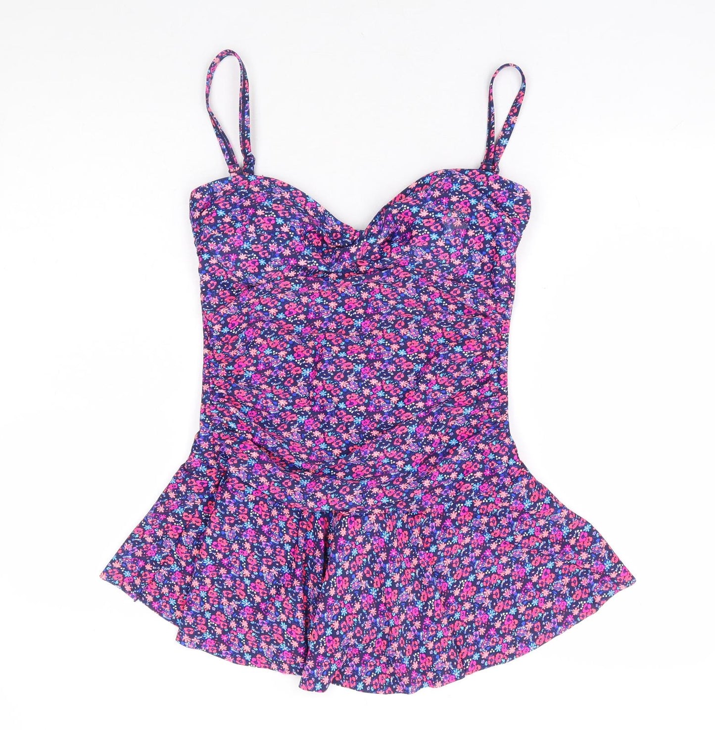 Dunnes Stores Womens Multicoloured Floral Polyamide Swimdress Size 12