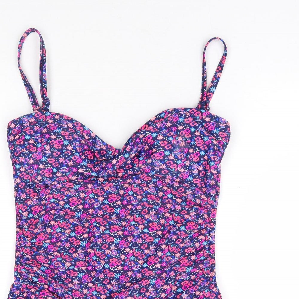 Dunnes Stores Womens Multicoloured Floral Polyamide Swimdress Size 12