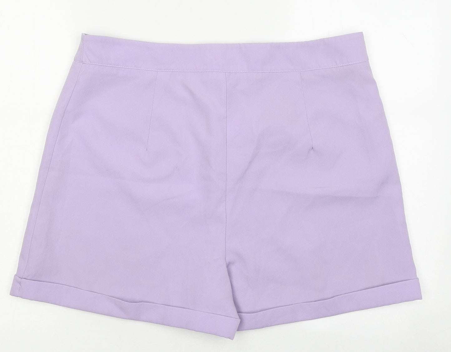 Boohoo Womens Purple Polyester Sailor Shorts Size 16 L16 in Regular Button