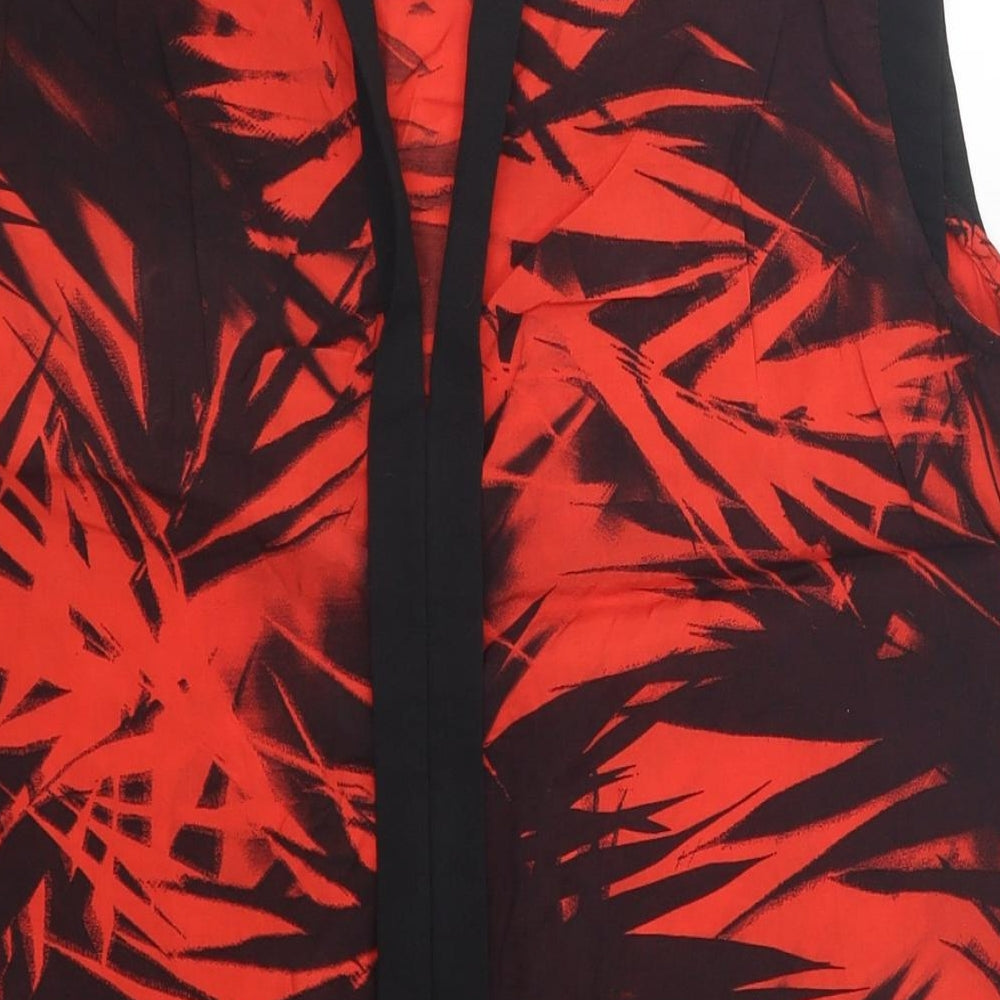 Dunnes Stores Womens Multicoloured Fair Isle Polyester Basic T-Shirt Size 16 Round Neck