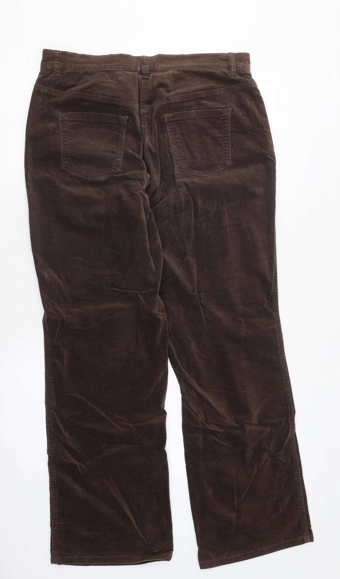 Viyella Womens Brown 100% Cotton Straight Jeans Size 14 L38 in Regular Zip