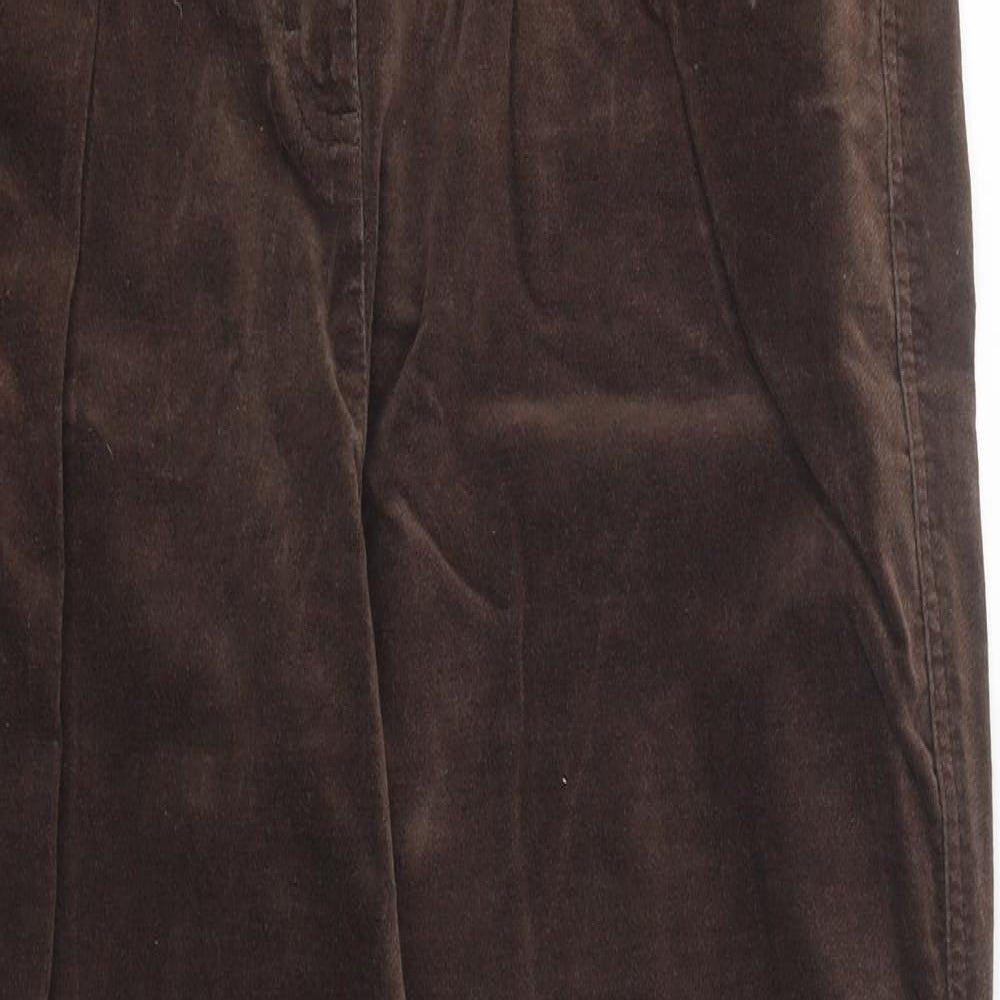 Viyella Womens Brown 100% Cotton Straight Jeans Size 14 L38 in Regular Zip