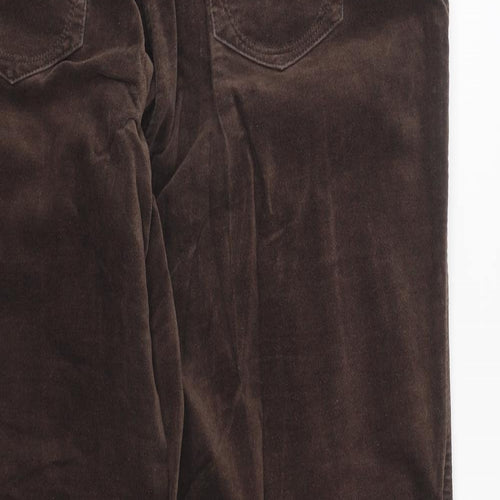 Viyella Womens Brown 100% Cotton Straight Jeans Size 14 L38 in Regular Zip