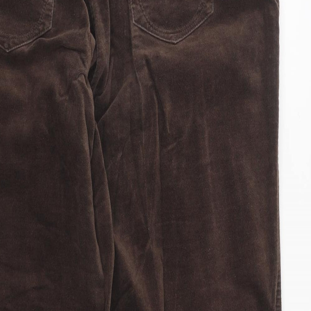 Viyella Womens Brown 100% Cotton Straight Jeans Size 14 L38 in Regular Zip