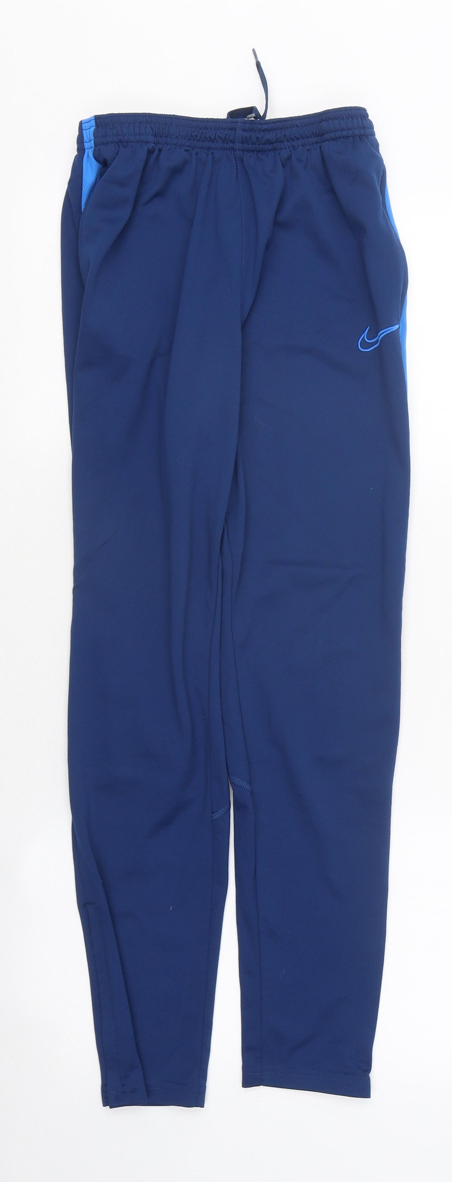 Nike Mens Blue Polyester Jogger Trousers Size XL L33 in Regular Drawstring