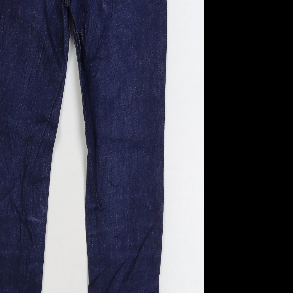 French Connection Womens Blue Cotton Skinny Jeans Size 6 L27 in Regular Zip