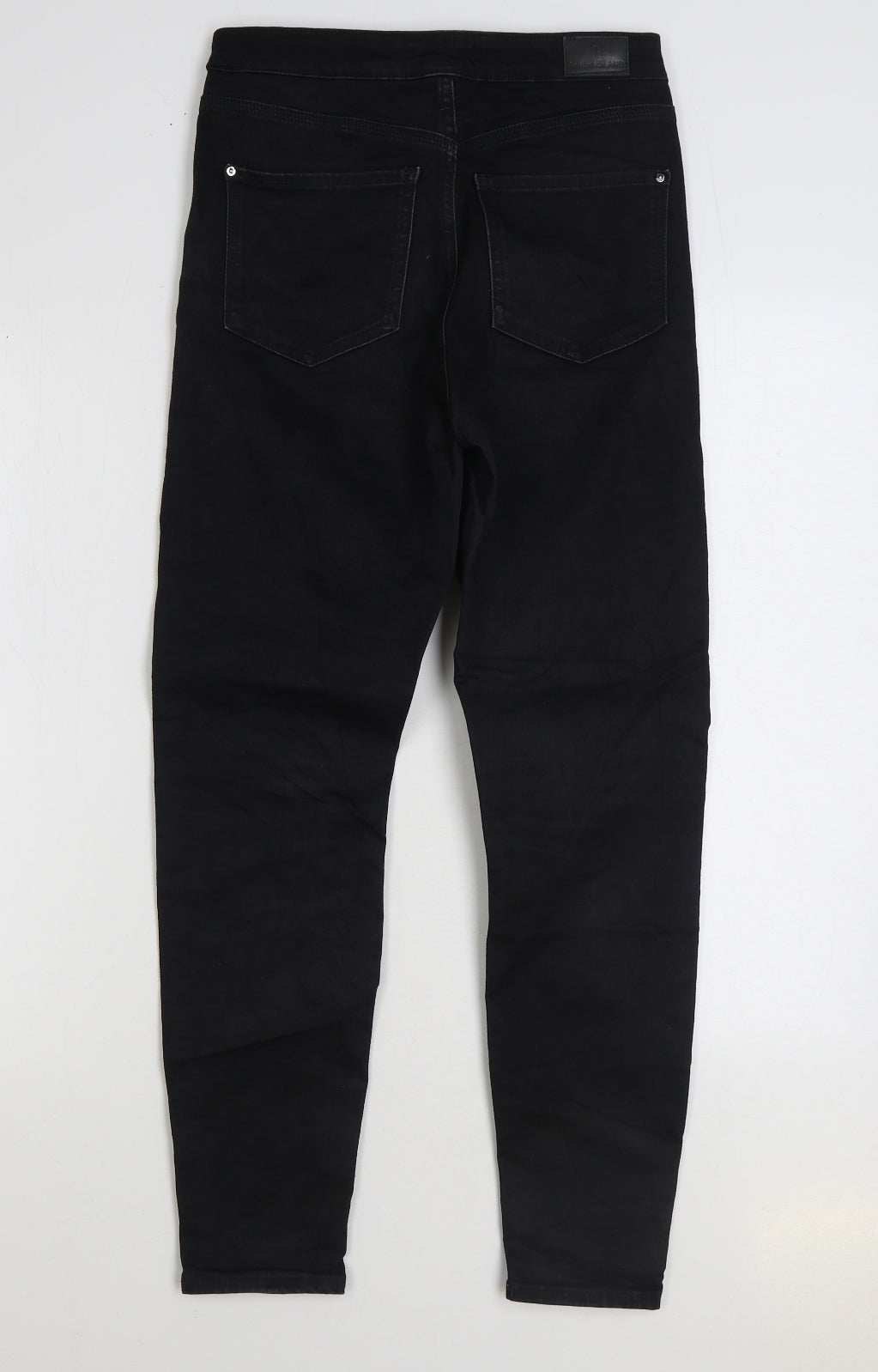 River Island Womens Black Cotton Straight Jeans Size 10 L28 in Regular Zip
