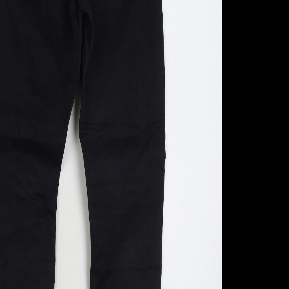 River Island Womens Black Cotton Straight Jeans Size 10 L28 in Regular Zip