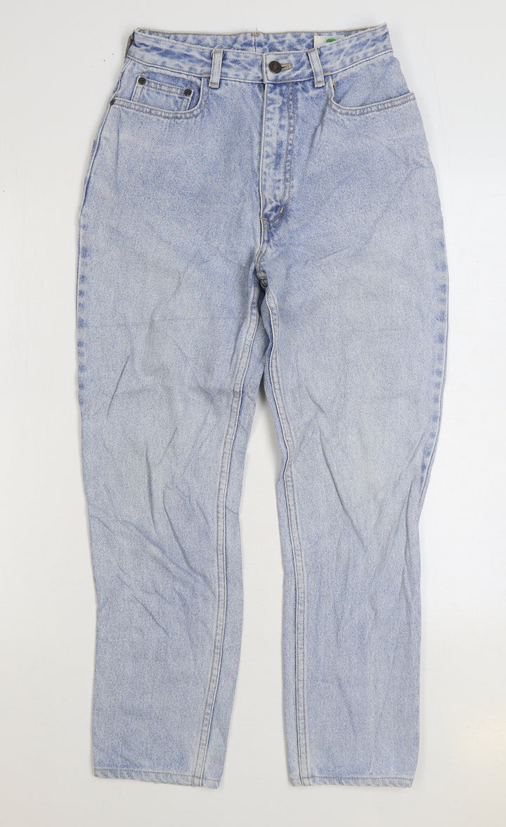 Texwood Womens Blue Cotton Straight Jeans Size 26 in L26 in Regular Zip