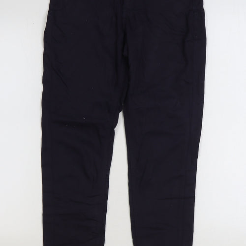 Marks and Spencer Womens Blue Cotton Skinny Jeans Size 10 L28 in Regular Zip
