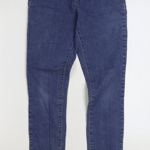 Dorothy Perkins Womens Blue Cotton Skinny Jeans Size 6 L30 in Regular Zip