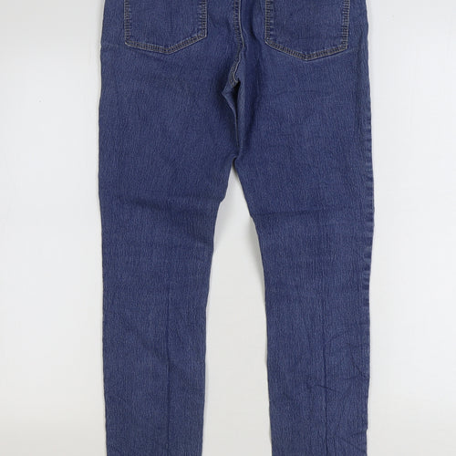 Dorothy Perkins Womens Blue Cotton Skinny Jeans Size 6 L30 in Regular Zip