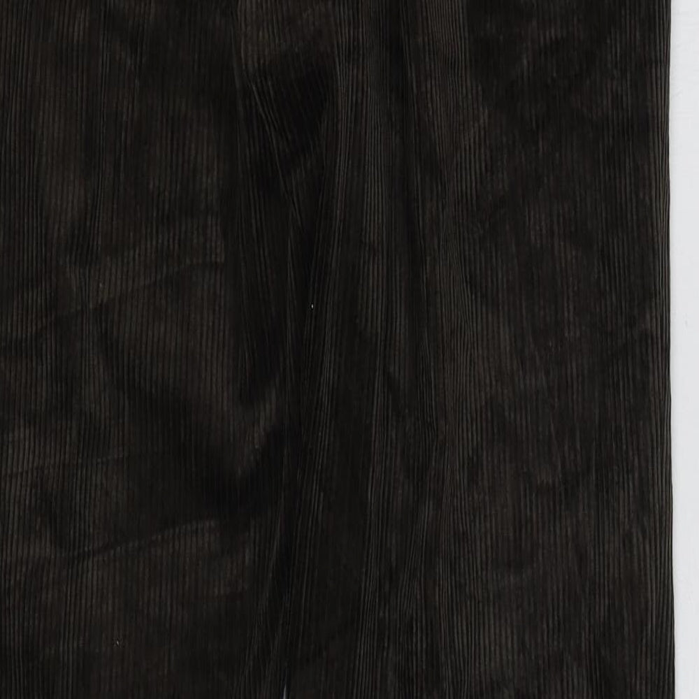 Marks and Spencer Mens Brown Cotton Trousers Size 30 in L33 in Regular Zip