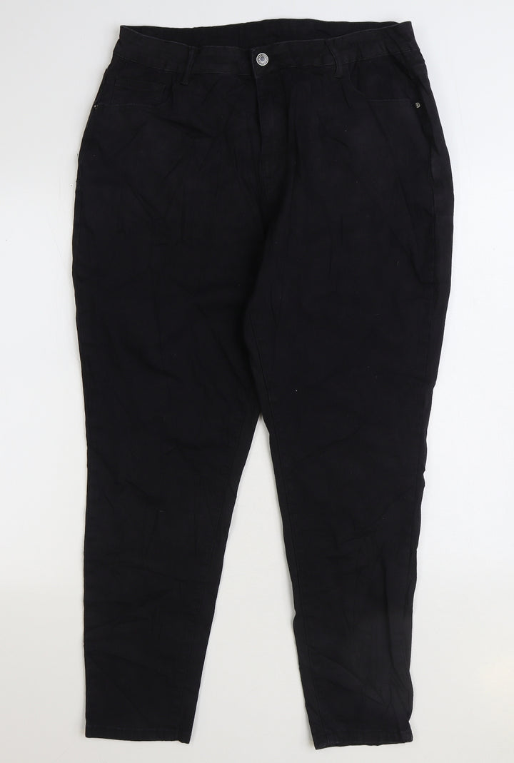 SheIn Womens Black Cotton Skinny Jeans Size 34 in L26 in Regular Zip
