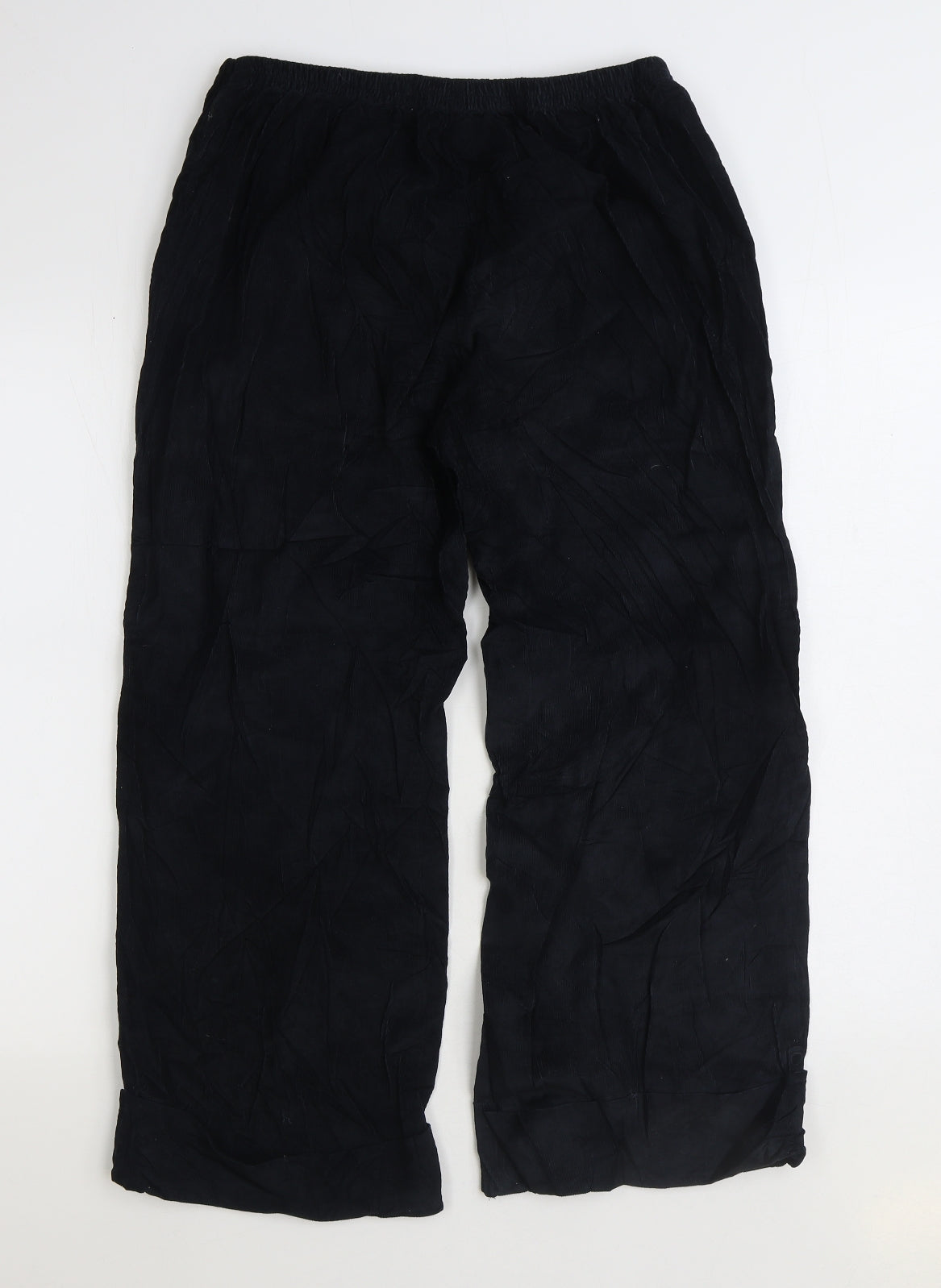Khaadi Womens Blue Cotton Jogger Trousers Size 12 L25 in Regular - Cropped