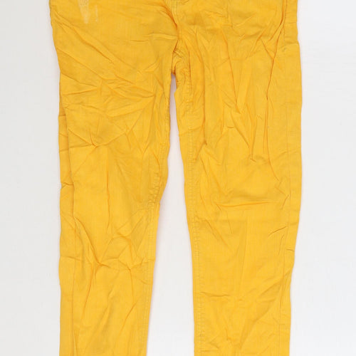 Blendshe Womens Yellow Cotton Skinny Jeans Size 28 in L24 in Regular Zip
