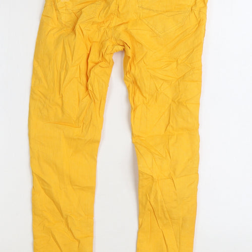 Blendshe Womens Yellow Cotton Skinny Jeans Size 28 in L24 in Regular Zip