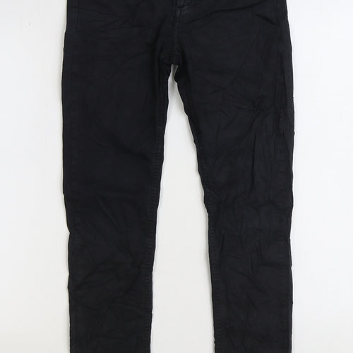 HOD Mens Black Cotton Skinny Jeans Size 26 in L31 in Regular Zip