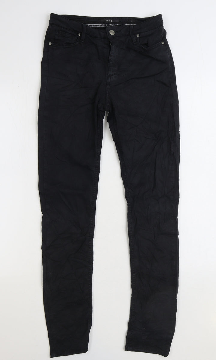 HOD Mens Black Cotton Skinny Jeans Size 26 in L31 in Regular Zip
