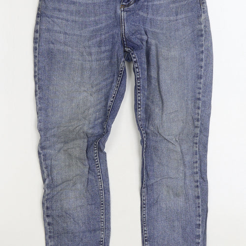 Whistle Mens Blue Cotton Skinny Jeans Size 28 in L28 in Regular Zip