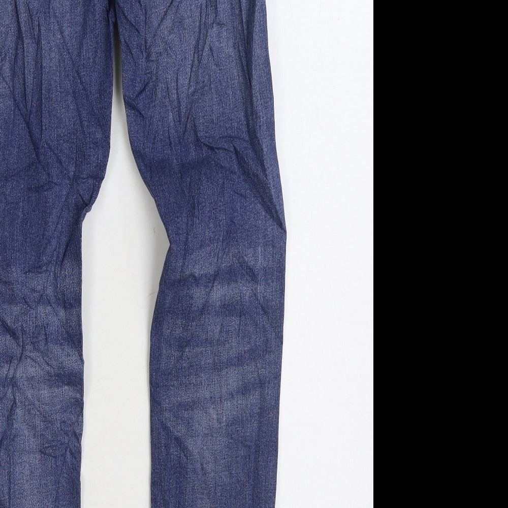 Topman Mens Blue Cotton Straight Jeans Size 30 in L30 in Regular Zip