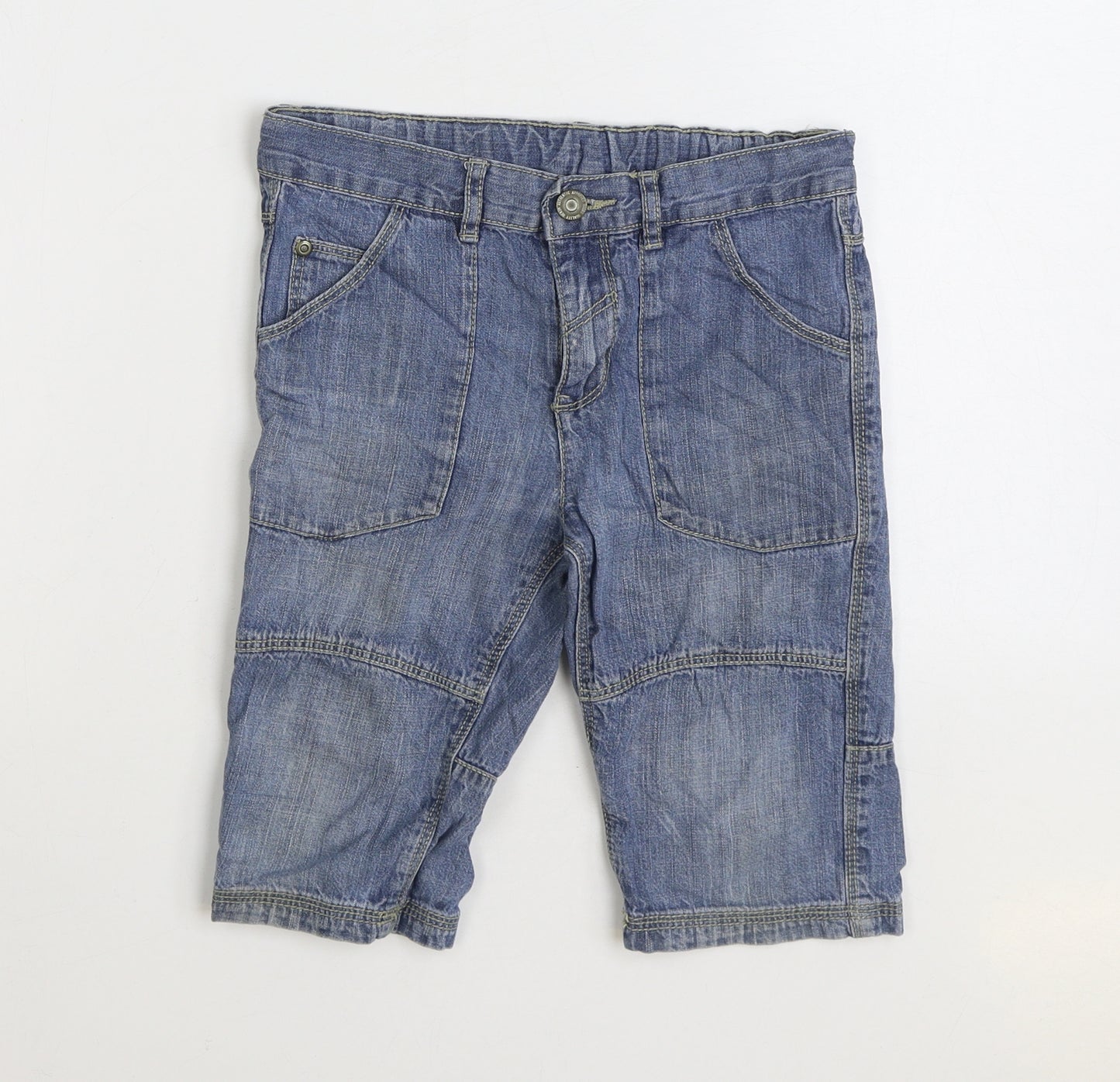 TU Boys Blue Cotton Straight Jeans Size 8 Years Regular Zip