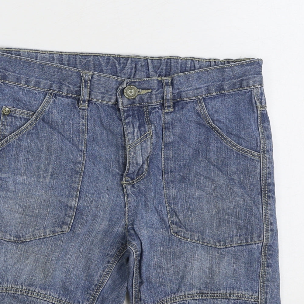 TU Boys Blue Cotton Straight Jeans Size 8 Years Regular Zip